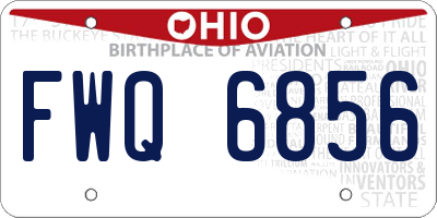 OH license plate FWQ6856