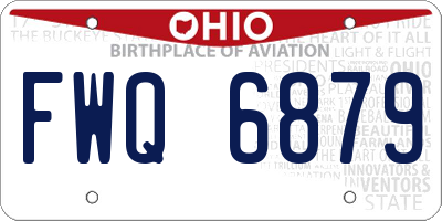 OH license plate FWQ6879