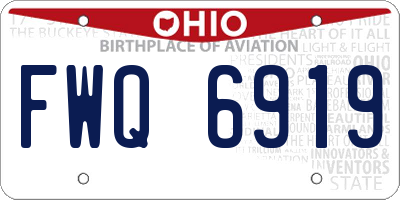 OH license plate FWQ6919