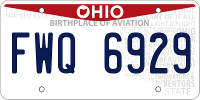 OH license plate FWQ6929