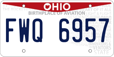 OH license plate FWQ6957
