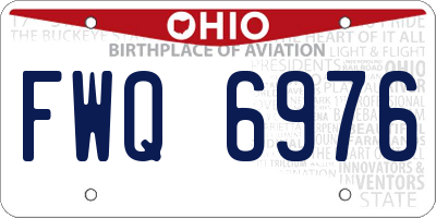 OH license plate FWQ6976