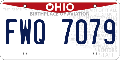 OH license plate FWQ7079
