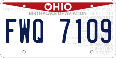 OH license plate FWQ7109