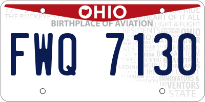 OH license plate FWQ7130