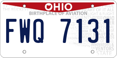 OH license plate FWQ7131