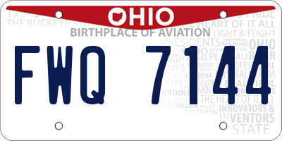 OH license plate FWQ7144