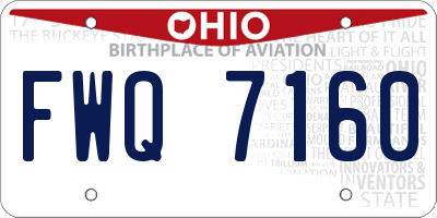 OH license plate FWQ7160