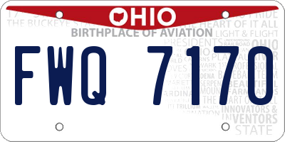 OH license plate FWQ7170