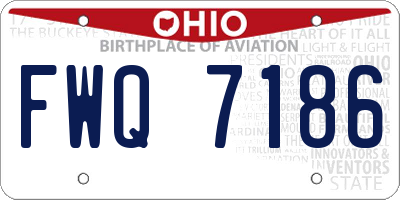 OH license plate FWQ7186