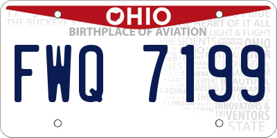 OH license plate FWQ7199
