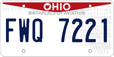 OH license plate FWQ7221