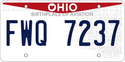 OH license plate FWQ7237