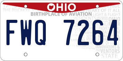 OH license plate FWQ7264