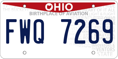 OH license plate FWQ7269
