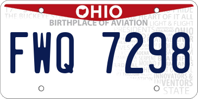 OH license plate FWQ7298