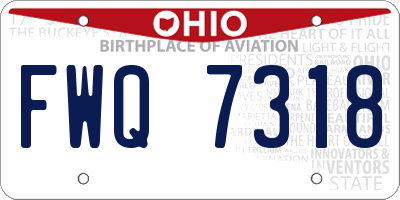 OH license plate FWQ7318