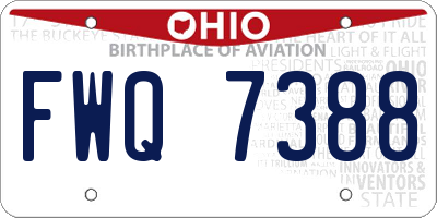 OH license plate FWQ7388