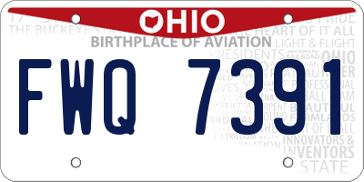 OH license plate FWQ7391