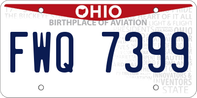 OH license plate FWQ7399