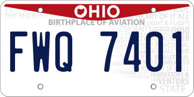 OH license plate FWQ7401