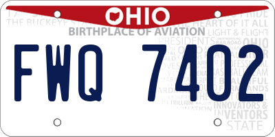 OH license plate FWQ7402