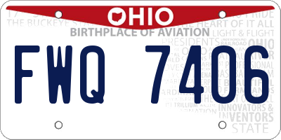 OH license plate FWQ7406