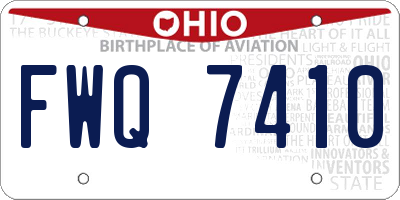 OH license plate FWQ7410