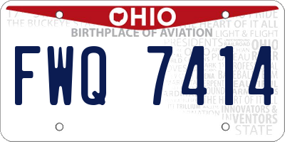 OH license plate FWQ7414