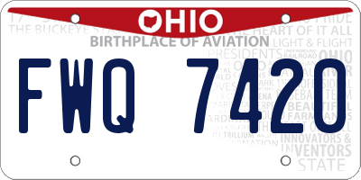 OH license plate FWQ7420