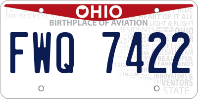 OH license plate FWQ7422