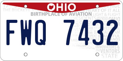 OH license plate FWQ7432