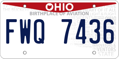 OH license plate FWQ7436