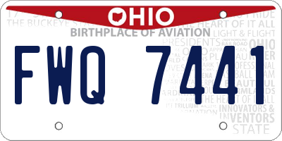 OH license plate FWQ7441