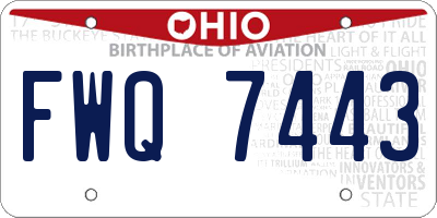 OH license plate FWQ7443