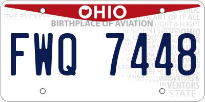OH license plate FWQ7448