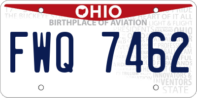 OH license plate FWQ7462