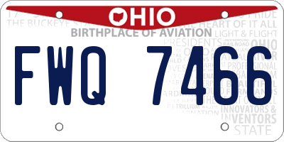 OH license plate FWQ7466