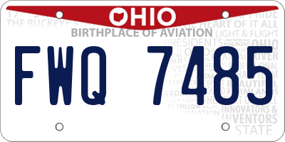 OH license plate FWQ7485