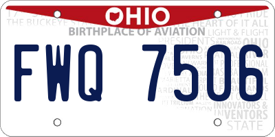 OH license plate FWQ7506