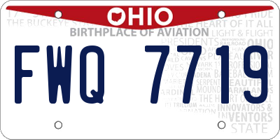 OH license plate FWQ7719