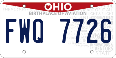 OH license plate FWQ7726