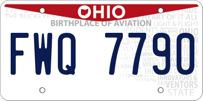 OH license plate FWQ7790