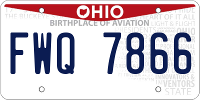 OH license plate FWQ7866
