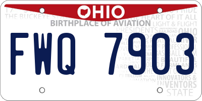 OH license plate FWQ7903
