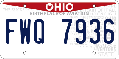 OH license plate FWQ7936