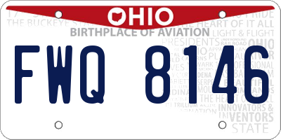 OH license plate FWQ8146