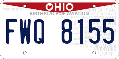 OH license plate FWQ8155