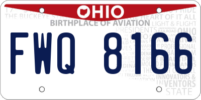 OH license plate FWQ8166