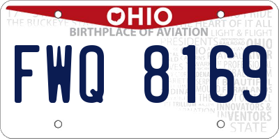 OH license plate FWQ8169